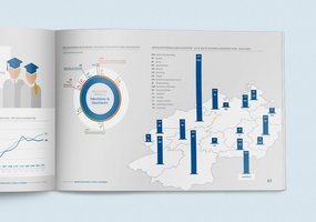 Der Kapiteleinstieg »Daten und Fakten«, durch Illustrationen und Infografiken aufgelockert, wird hier abgebildet.